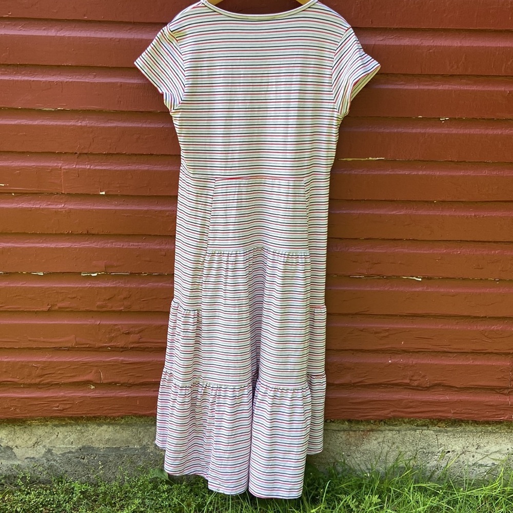NWT Tommy Hilfiger Striped Tiered Midi Dress Women's Size L - Picture 8 of 9